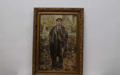 WŁODZIMIERZ LENIN Rosyjskie Malarstwo stary obraz — praca AntykiDecco, Kraków