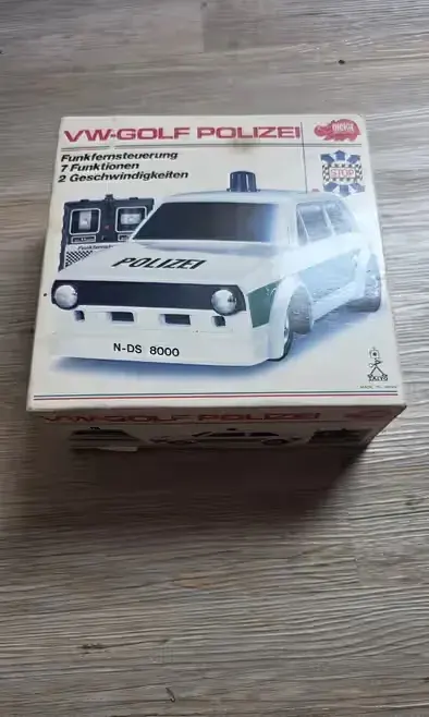Zabawka Auto zdalnie sterowane model VW Golf Polizei mk1 z roku 1980! Rarytas! — praca Grz, Wrocław