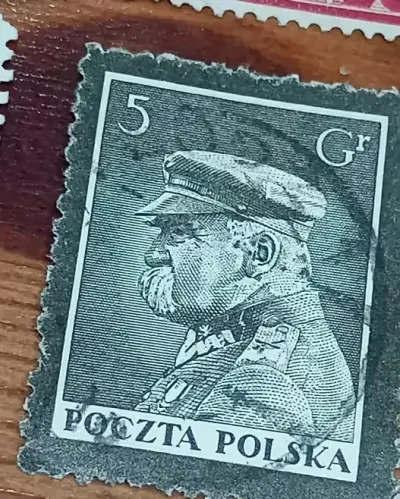 Znaczki pocztowe II RP J.Piłsudski 11 sztuk — praca ojjjjjjjjj, Poznań