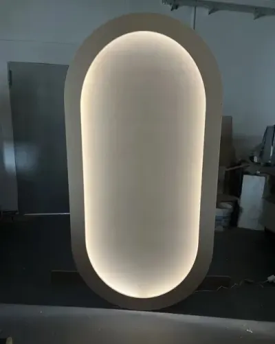 Ścianka owalna led, jajo led — praca Małgorzata W., Wrocław