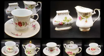 Kolekcja różności PRL - porcelana kryształy szkło ceramika — praca Elżbieta W., Poznań