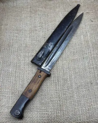 Bagnet Mauser K98 S/174 WW2 1937 original ww2 zgodny — praca Michalina S., Wrocław