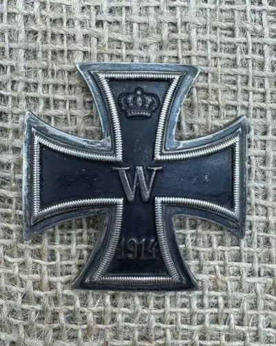 EK Krzyż żelazny 1j klasy 1914 Syg 800 original ww1 — praca Danuta J., Wrocław