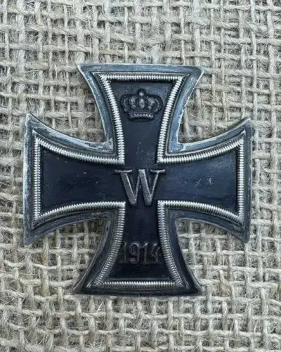 EK Krzyż żelazny 1j klasy 1914 Syg 800 original ww1 — praca Danuta J., Wrocław