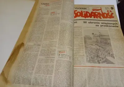 Gazeta Solidarność oprawione numery od 1 do 37 — praca Przemysław K., Wrocław