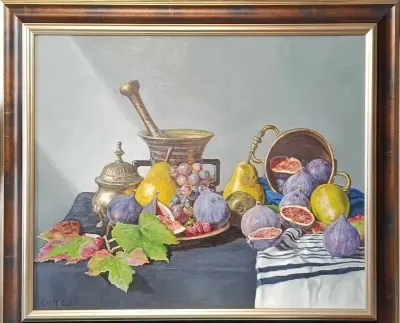 Obraz olejny oprawiony w ramę Marcin Jaszczak 50x60 cm — praca Bożena, Katowice