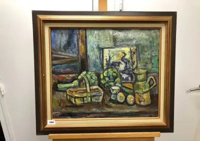 Obraz olejny Pinchus KREMEGRE. Martwa natura — praca Jerzy, Katowice