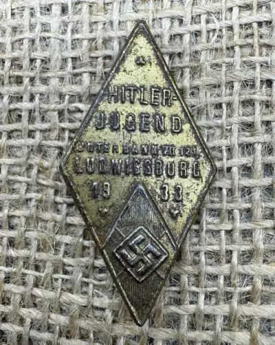 Odznaka Hitler Jugend 1933 original ww2 — praca breslaumilitaria, Wrocław