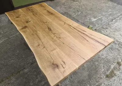 Blat dębowy• 170x85 •na• stół •biurko ławę Live Edge — praca Lite Drewno, Kraków