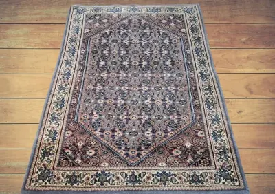 Kaszmirowy Indo Mir - Rękodzieło - Dywan z czystej wełny  - 88 x 152cm — praca Gallery-Rugs, Kraków