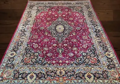 Kaszmirowy Mashhad  Sygnowany perski dywan z Iranu  Wełna kork 242x340 — praca Gallery-Rugs, Katowice