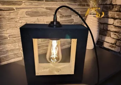 Lampa betonowa loft — praca Marcin, Kędzierzyn-Koźle