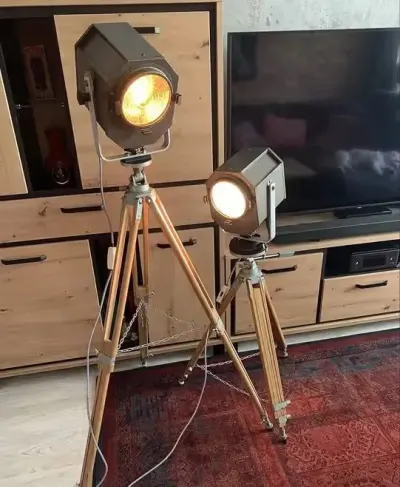 Lampa podlogowa loft vintage industrial prl — praca Jacek, Poznań