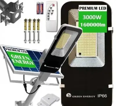 Lampa SOLARNA 3000W uliczna Regulowany Panel Mocna Ogrodowa Uchwyt NEW — praca Kukai24, Tarnów