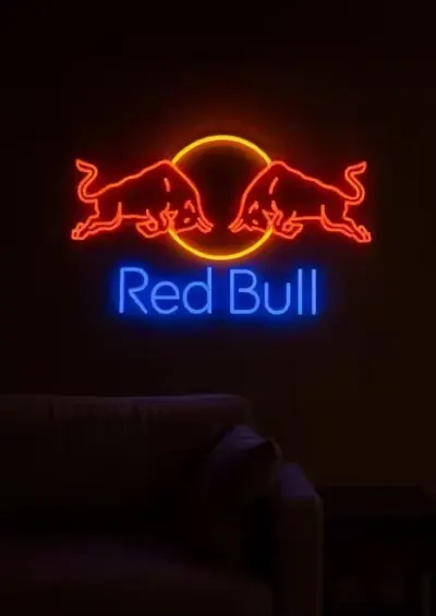 Oryginalny neon LED logo Red Bull – dekoracja/bar/pub/prezent — praca Bartek Kokot, Mikołów
