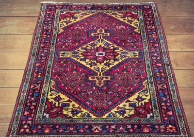 Perski dywan Hamadan - Rękodzieło z Iranu - Czysta wełna 110 x 150 cm — praca Gallery-Rugs, Kraków