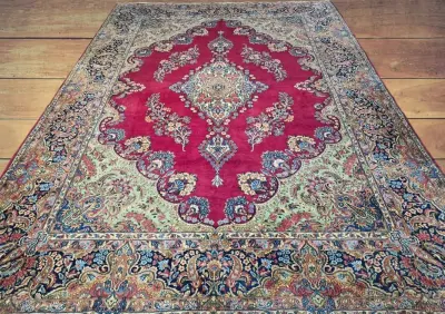 Perski dywan Kerman - Rękodzieło z Iranu - Czysta wełna - 265 x 365 cm — praca Gallery-Rugs, Komorowo Żuławskie