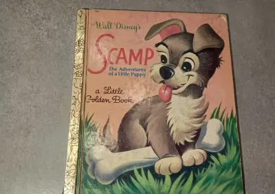 SCAMP by WALT DISNEY Prod. Wyd. 1957r Publ. by Golden Press UNIKAT PRL — praca SAILOR 777, Katowice