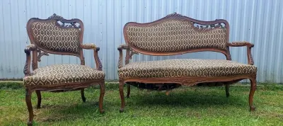 Sofa i fotel, włoski komplet — praca Joanna, Wrocław