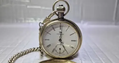 Zegarek Catorex - kieszonka w srebrze 925 - Swiss Made — praca Felix, Wrocław