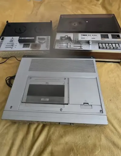 Zestaw Retro Elektroniki: Unitra ZK 246 Stereo, ZK 140T, Projektor Ruś, VHS — praca wroclaw, Wrocław