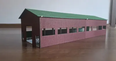 Budynek gospodarczy, obora skala 1:87 H0 — praca Zbyszek, Palędzie