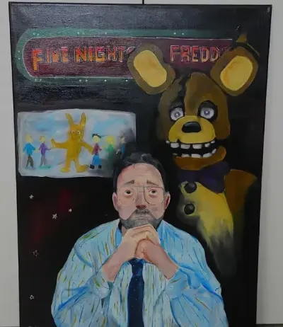 Five Nights At Freddy's / Obraz malowany 50x70/ — praca JuliaL, Bieruń