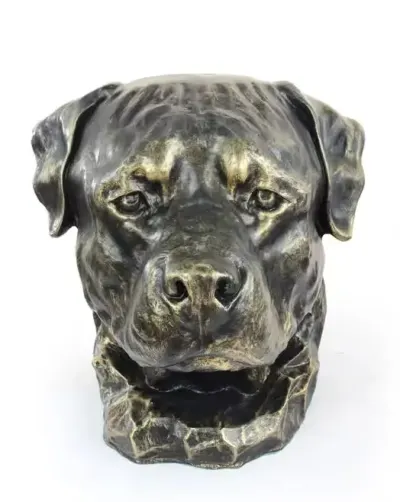 Rottweiler urna z żywicy Art-Dog — praca Krzysztof Liszka, Żary