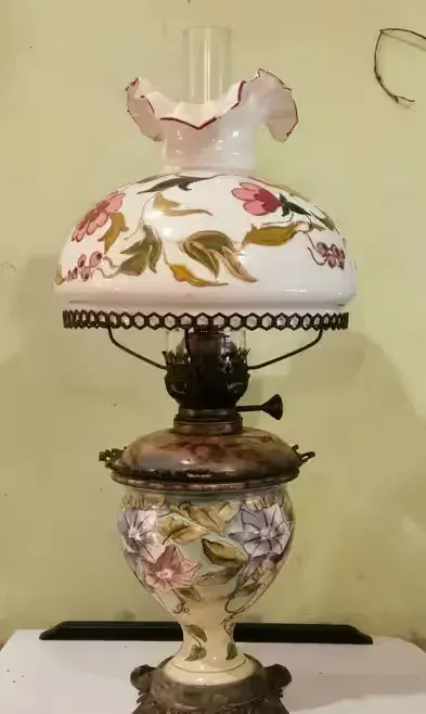 Secesyjna lampa naftowa, palnik matador20"' Graetz Berlin — praca grzegorz, Wrocław