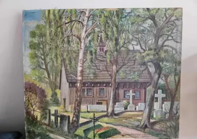Stanisław Masłowski obraz olejny z 1904 roku  U N I K A T ! — praca Zibi, Jarocin