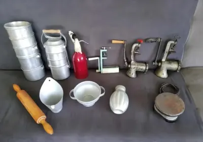Syfon na naboje saturator manierka menażka maszynka mięsa makaronu PRL — praca Ryszard, Węglówka