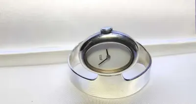 Zegarek EMKA Geneve ze srebrną bransoletą mankietową - pr. 800 — praca Felix, Wrocław