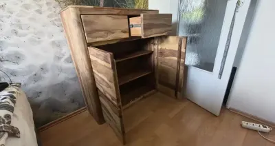 KOMODA Drewno Palisander Styl Kolonialny 100x37x111 cm TORONTO - Odbiór osobisty — praca Antoni, Wrocław