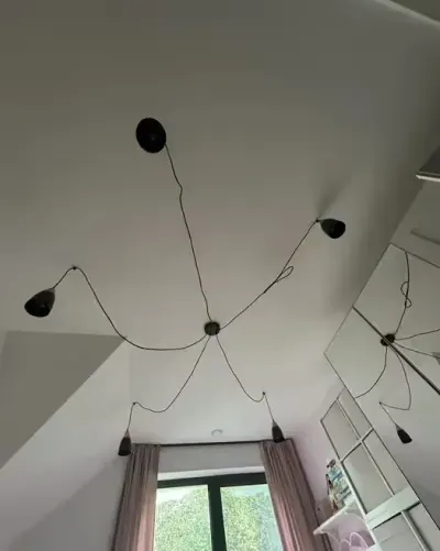 Lampa pająk styl loft — praca Anna, Tołcze