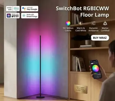 Lampa Podłogowa  LED Matowa SwitchBot — praca Radosław, Ostrzeszów