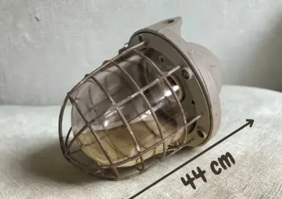 Lampa przemysłowa, industrialna, loftowa,  retro, PRL – 2 sztuki — praca Bartosz, Gniew