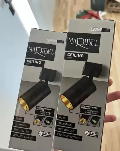 Lampa sufitowa Maribel pojedyncza czarna 2 szt. — praca Monika, Otrębusy