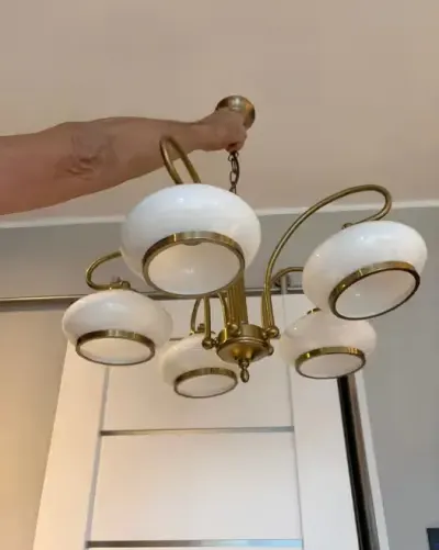 Lampa sufitowa wisząca ASTORIA — praca Adam, Łódź