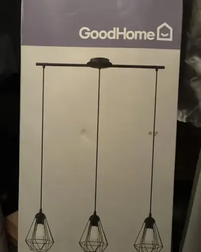 Lampa wisząca Good Home 3 punktowa czarna — praca dominika, Szczecin
