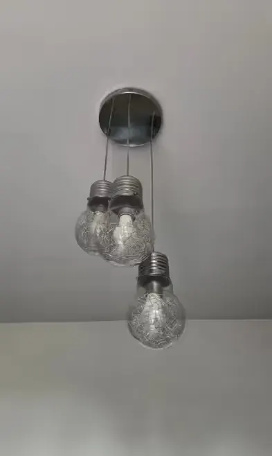 Lampa wisząca obudowa srebrna — praca michalina, Jejkowice