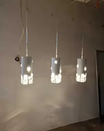 Lampa wisząca potrójna — praca Jacek, Chorzów