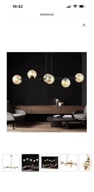 Lampa Wisząca Rossi 6 Bl876/6 6xe14 Miodowa — praca patrycja, Lesznowola