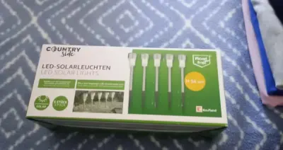 Lampki solarne LED ogrodowe 34cm ze stali szlachetnej 5 sztuk — praca Jm, Kraków