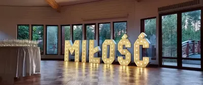 Napis MIŁOŚĆ sprzedam Led 120cm wysoki — praca Arek, Egiertowo