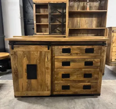 Piękna loftowa komoda 140cm Nowość seria Works tylko w MangoMeble — praca Mango Meble, Szatki