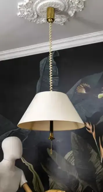 Lampa sufitowa B+M mosiądz design modern 80s — praca Piotr, Przemyśl