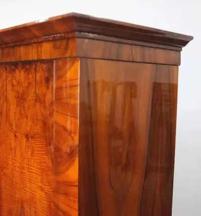 BIEDERMEIER szafa orzechowa, XIX wiek, po renowacji, antyk, vintage — praca Robert R.